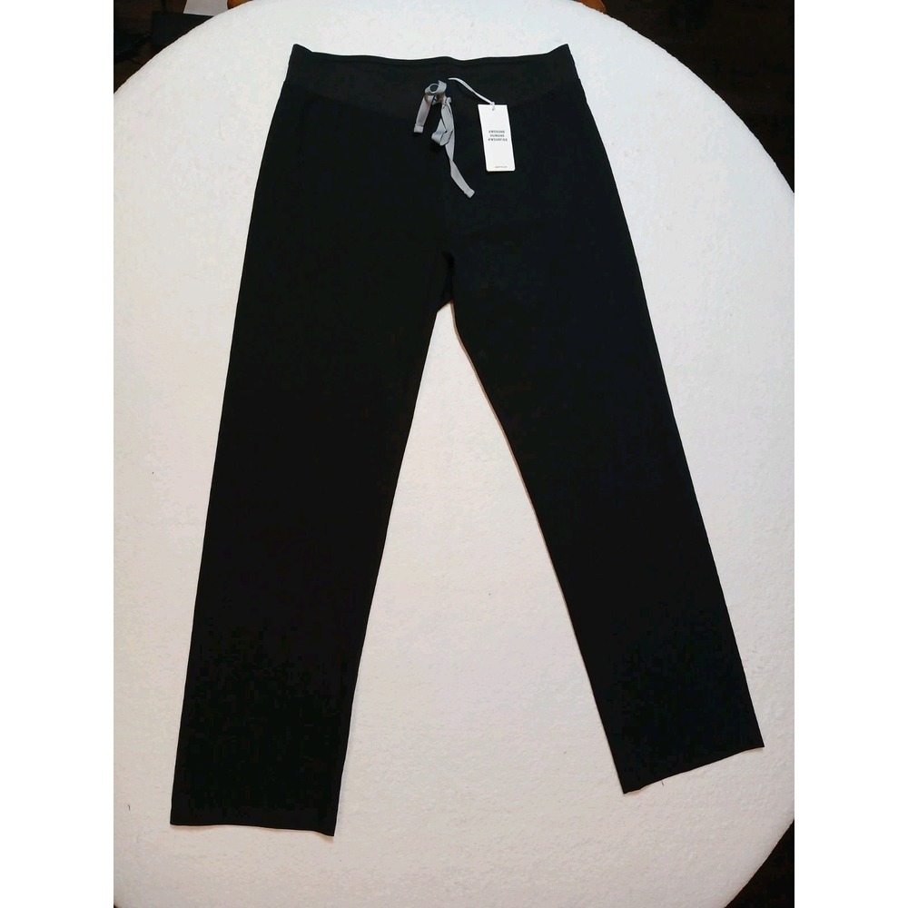 NWT FIGS Livingston Basic Scrub Pants Women Medium Black T21003 Straight Leg